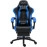 Dowinx Ergonomic Gaming Chair with Massage Lumbar Support, High Back Office Computer Chair with Footrest, Racing Style Recliner PU Leather Gamer Chairs, Blue