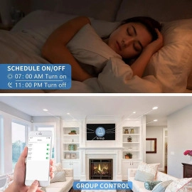 5W=40W, A15 Smart Bulb, Compatible with Alexa, Google Home, E26, Color Changing, Dimmable LED WiFi Light Bulbs, No Hub Required, 1 Pack, LEDEPLY