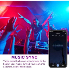 5W=40W, A15 Smart Bulb, Compatible with Alexa, Google Home, E26, Color Changing, Dimmable LED WiFi Light Bulbs, No Hub Required, 1 Pack, LEDEPLY