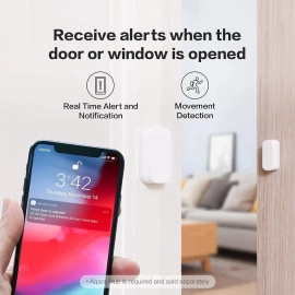 Aqara Door and Window Sensor, REQUIRES AQARA HUB, Zigbee Connection, Wireless Mini Contact Sensor for Alarm System and Smart Home Automation, Compatible with Apple HomeKit, Alexa, Works With IFTTT