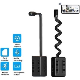 HD 1080P X7 Mini Portable Micro Camera WiFi Camera Surveillance Camera with Small Adjustable Snake Lens Hidden Camera for Home, Office