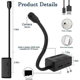 HD 1080P X7 Mini Portable Micro Camera WiFi Camera Surveillance Camera with Small Adjustable Snake Lens Hidden Camera for Home, Office