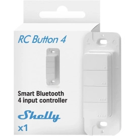 Shelly BLU RC Button 4 | Smart four-button Bluetooth remote control interface | Scenes Activation | Magnetic Holder | Easy Control | Google Home & Alexa Compatibility | Home Automation