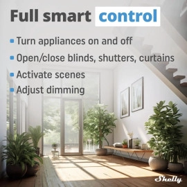 Shelly BLU RC Button 4 | Smart four-button Bluetooth remote control interface | Scenes Activation | Magnetic Holder | Easy Control | Google Home & Alexa Compatibility | Home Automation