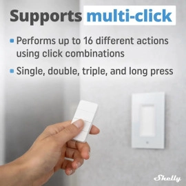 Shelly BLU RC Button 4 | Smart four-button Bluetooth remote control interface | Scenes Activation | Magnetic Holder | Easy Control | Google Home & Alexa Compatibility | Home Automation