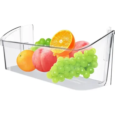 Ecotric 240323002 PS429725 AP2115742 Refrigerator Door Shelf Bin Compatible with Frigidaire Refrigerator Door Bin Shelf Bucket PC Plastic Clear AH429725 Replacement only