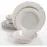 Gibson 114334.12 Muana Melamine Crackle 12 Piece Dinnerware Set Ice