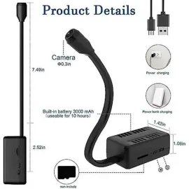 HD 1080P X7 Mini Portable Micro Camera WiFi Camera Surveillance Camera with Small Adjustable Snake Lens Hidden Camera for Home, Office