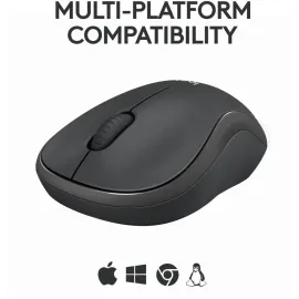 Logitech M240 Silent Bluetooth Mouse, Wireless, Compact, Portable, Smooth Tracking, 18-Month Battery, for Windows, macOS, ChromeOS, Compatible with PC, Mac, Laptop, Tablets (Graphite)