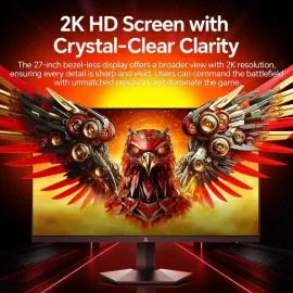 ABS Gaming Monitor 27" 180Hz Fast IPS QHD (2560x1440) 1ms VESA DisplayHDR 400, FreeSync,DCI-P3 95%