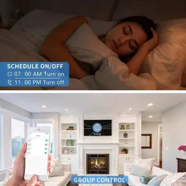 5W=40W, A15 Smart Bulb, Compatible with Alexa, Google Home, E26, Color Changing, Dimmable LED WiFi Light Bulbs, No Hub Required, 1 Pack, LEDEPLY