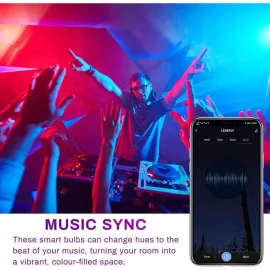 5W=40W, A15 Smart Bulb, Compatible with Alexa, Google Home, E26, Color Changing, Dimmable LED WiFi Light Bulbs, No Hub Required, 1 Pack, LEDEPLY