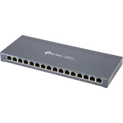 TP-Link 16 Port Gigabit Ethernet Network Switch, Desktop/ Wall-Mount, Fanless, Sturdy Metal w/ Shielded Ports, Traffic Optimization, Unmanaged, Limited Lifetime Protection