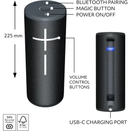 Ultimate Ears MEGABOOM 4 Wireless Bluetooth Speaker - Active Black