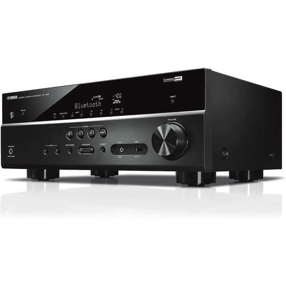 Yamaha RX-V385 Black 5.1-Channel 4K Ultra HD AV Receiver with Bluetooth