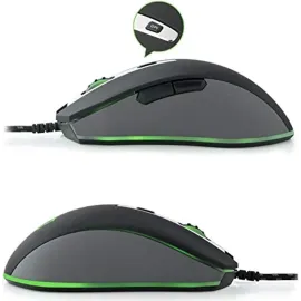 Plugable USB Mouse - Gaming, Adjustable DPI, Color LED, 6 Foot Braided Cable