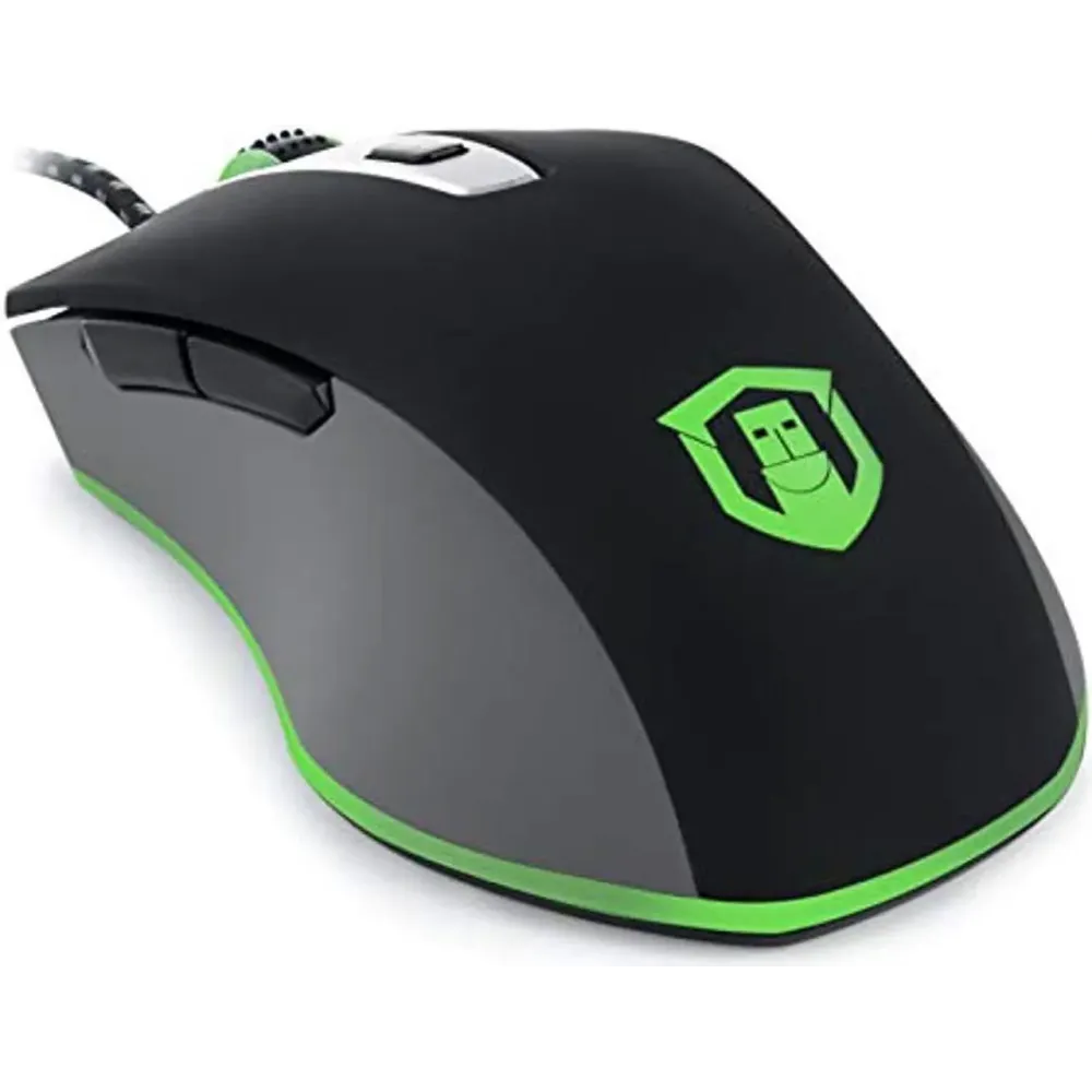 Plugable USB Mouse - Gaming, Adjustable DPI, Color LED, 6 Foot Braided Cable