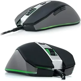 Plugable USB Mouse - Gaming, Adjustable DPI, Color LED, 6 Foot Braided Cable