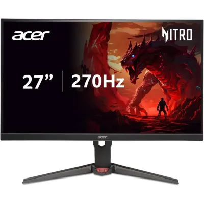 Acer Nitro XV270U Z1bmiiprx Gaming Monitor 27" WQHD (2560 x 1440) IPS with AMD Free Sync Premium Technology, Up to 270Hz Refresh Rate, Up to 0.5ms, sRGB 99%, (2 x HDMI 2.0 Ports & 1 x Display Port 1.4)
