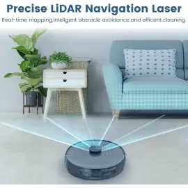AIRROBO L50+ Robot Vacuum and Mop (5500Pa Suction) 60-Day Self-Cleaning, LiDAR Navigation and Mapping, Voice/App Control, 240min Runtime