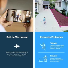 Amcrest UltraHD 4K (8MP) Outdoor Security IP Turret PoE Camera, 3840x2160, 98ft NightVision, 125° FOV, IP67 Weatherproof, MicroSD Recording (256GB), IP8M-T2599EW-AI-V3 (White)