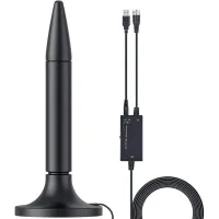 Amplified HD Digital TV Antenna,300 Miles Long Range Reception Indoor HDTV Antenna with Amplifier,Support 4K 1080P VHF UHF TV Channels