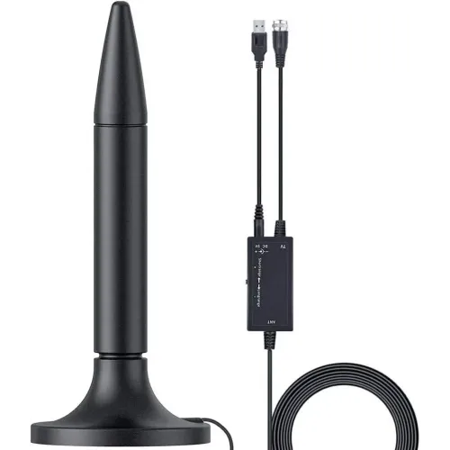 Amplified HD Digital TV Antenna,300 Miles Long Range Reception Indoor HDTV Antenna with Amplifier,Support 4K 1080P VHF UHF TV Channels