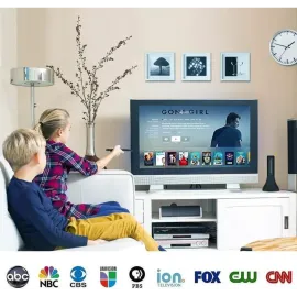 Amplified HD Digital TV Antenna,300 Miles Long Range Reception Indoor HDTV Antenna with Amplifier,Support 4K 1080P VHF UHF TV Channels