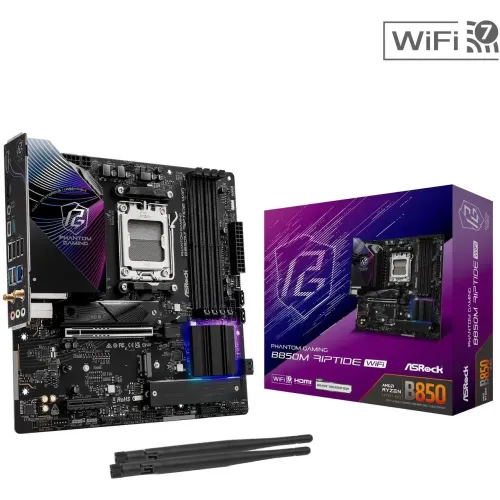 ASRock B850M Riptide WiFi AM5 AMD B850 Micro ATX Motherboard