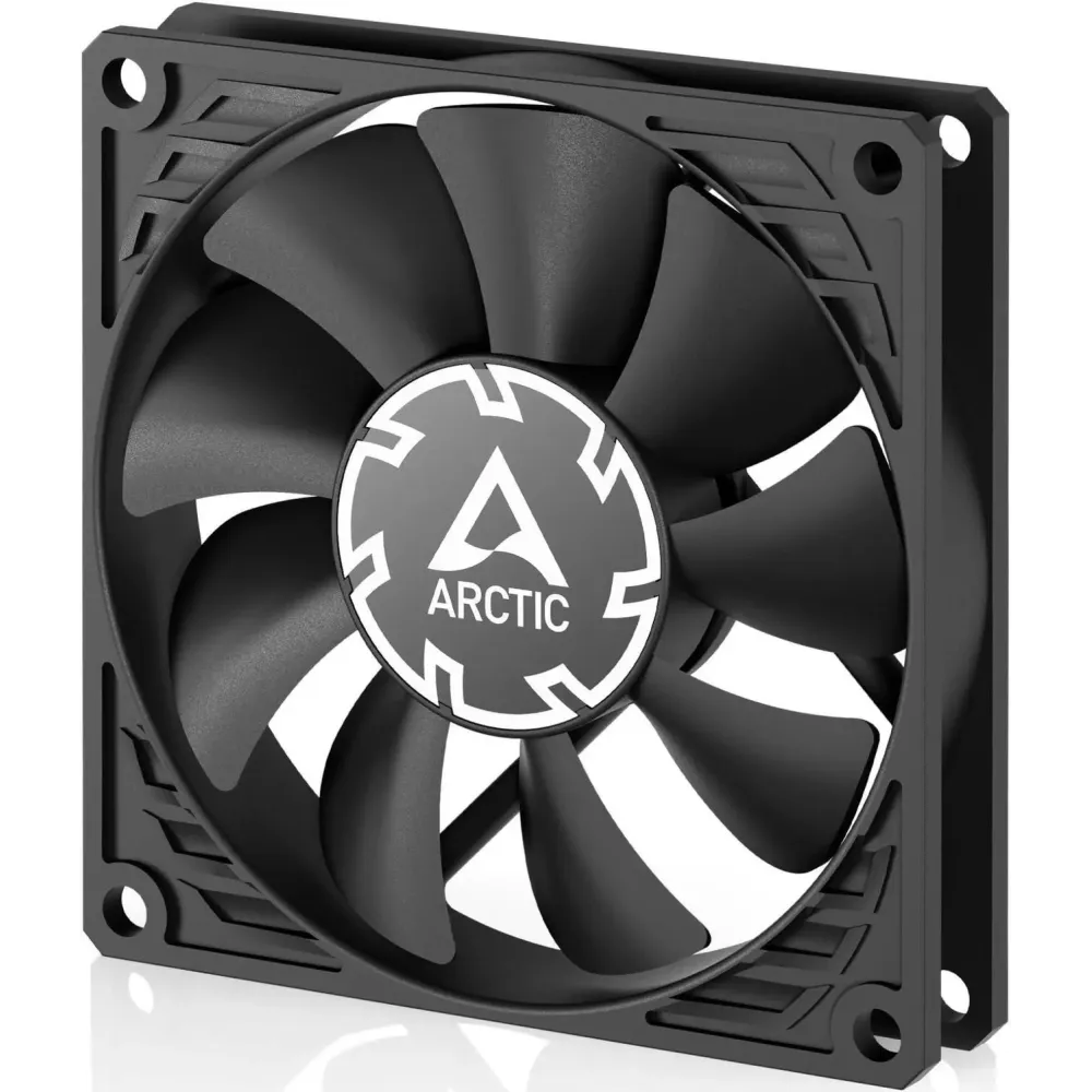 ARCTIC P8 Slim PWM PST - PC Fan 80mm Case Fan optimised for Static Pressure with PST Connection (PWM Sharing Technology) DC Fan Extra Slim - 15 mm 300-3000 RPM - Black