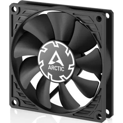 ARCTIC P8 Slim PWM PST - PC Fan 80mm Case Fan optimised for Static Pressure with PST Connection (PWM Sharing Technology) DC Fan Extra Slim - 15 mm 300-3000 RPM - Black