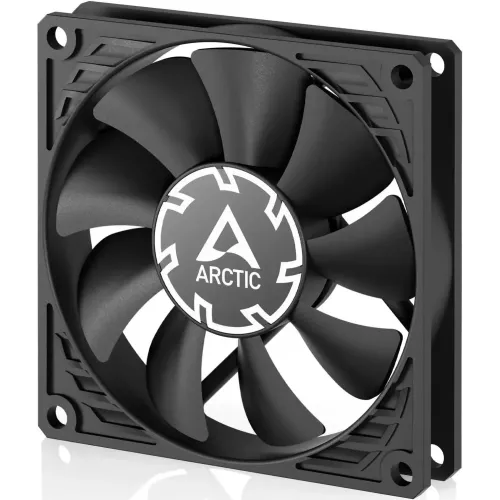 ARCTIC P8 Slim PWM PST - PC Fan 80mm Case Fan optimised for Static Pressure with PST Connection (PWM Sharing Technology) DC Fan Extra Slim - 15 mm 300-3000 RPM - Black