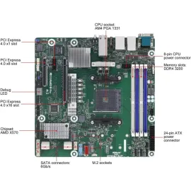AsRock Rack X570D4U-2L2T micro-ATX Server Motherboard AMD AM4 PGA 1331 Dual 10GLAN