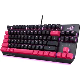 ASUS ROG Strix Scope TKL Electro Punk Mechanical Gaming Keyboard | Cherry MX Red Switches | 2X Wider Ctrl Key for Greater FPS Precision | Gaming Keyboard for PC | Aura Sync RGB Lighting, Quick-Toggle
