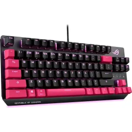 ASUS ROG Strix Scope TKL Electro Punk Mechanical Gaming Keyboard | Cherry MX Red Switches | 2X Wider Ctrl Key for Greater FPS Precision | Gaming Keyboard for PC | Aura Sync RGB Lighting, Quick-Toggle