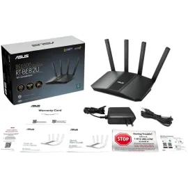 ASUS RT-BE82U Dual-band WiFi 7 (802.11be) Smart AiMesh Extendable Router, 6500 Mbps, Five 2.5GbE ports, 4096-QAM, Up to 3 SSIDs for IoT Devices, Parental Controls & VPNs, Advanced Network Security