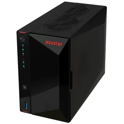 Asustor Nimbustor 2 Gen2 AS5402T 2 Bay NAS, Quad-Core 2.0GHz CPU, Dual 2.5GbE Ports, 4GB DDR4, Four M.2 SSD Slots (Diskless)