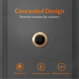 Brinno Duo Front Door Smart Peephole Camera SHC1000W - Smart Home Security System with Mobile and live view remotely