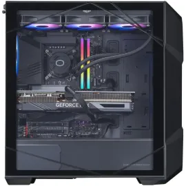 Cooler Master TD5 Pro Gaming PC Desktop, Intel Core Ultra 7-265KF 3.9GHZ (5.4GHz Boost), RTX 5080, Z890 Wi-Fi, 16GB GDDR7, 32GB DDR5 6000MHz RGB, 2TB M.2 Gen4 NVMe SSD, 850W Gold, 360mm AIO, Win 11