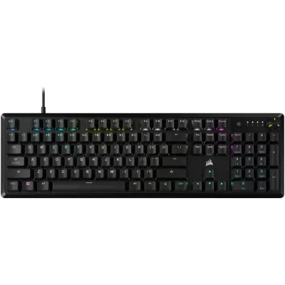 CORSAIR K70 CORE RGB Mechanical Gaming Keyboard - CORSAIR Red Linear Switches - Sound Dampening - Rotary Dial - Aluminum Top Plate - Onboard Storage - Black