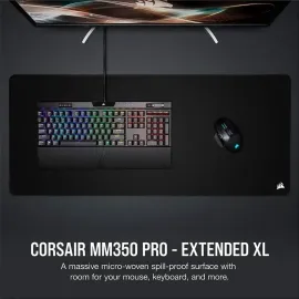 Corsair MM350 PRO CH-9413770-WW Premium Spill-Proof Cloth Gaming Mouse Pad - Extended XL