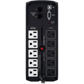 CyberPower CP850PFCLCD PFC Sinewave UPS Systems - 850VA/510W, 120 VAC, NEMA 5-15P, Mini-Tower, Sine Wave, 10 Outlets, LCD, PowerPanel