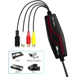 DIGITNOW Video Capture Converter, Capture Analog Video to Digital for Your Mac or Windows 10 PC, VHS to DVD