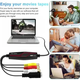DIGITNOW Video Capture Converter, Capture Analog Video to Digital for Your Mac or Windows 10 PC, VHS to DVD