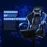 Dowinx Ergonomic Gaming Chair with Massage Lumbar Support, High Back Office Computer Chair with Footrest, Racing Style Recliner PU Leather Gamer Chairs, Blue