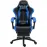 Dowinx Ergonomic Gaming Chair with Massage Lumbar Support, High Back Office Computer Chair with Footrest, Racing Style Recliner PU Leather Gamer Chairs, Blue
