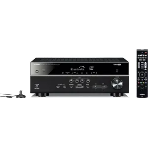 Yamaha RX-V385 Black 5.1-Channel 4K Ultra HD AV Receiver with Bluetooth